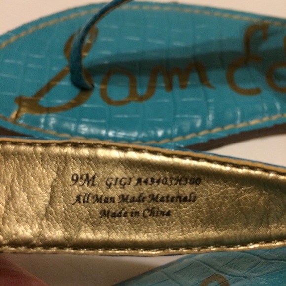 $17/2+ Sam Edelman Gigi T-Strap Sandal Turquoise - Picture 2 of 8